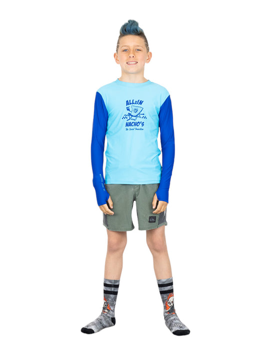 Junior long-sleeved Lycra - Nachos Navy
