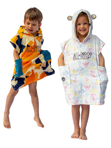 Poncho enfant 3 à 6 ans - Camo Sunny / Navy Waffle