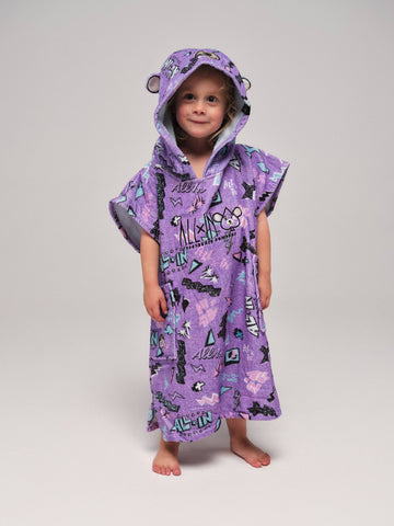 Baby Poncho - Pop 80s Violet 2-6 ans