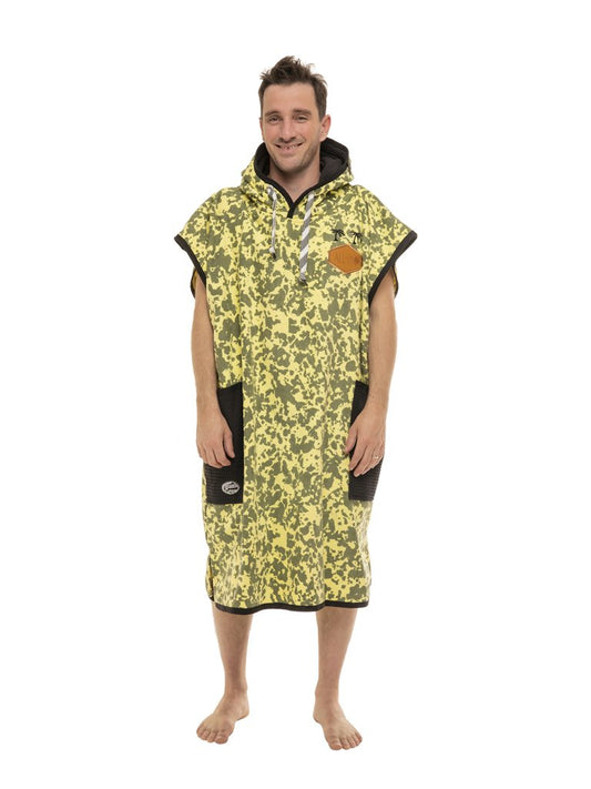 Classic Poncho Beach Crew - Camo Smoke / Black Waffle One Size