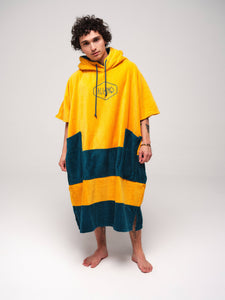 Adult V-cut poncho - Gold Green