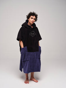 Flash V-Cut Adult Poncho - Black Navy