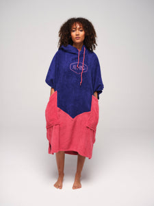 Adult V-cut poncho - Spectrum Rose