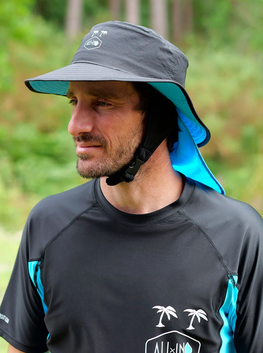 Bob de surf - Noir / Turquoise